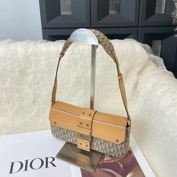 95新 DIOR/迪奥 小号老花punk腋下单肩包