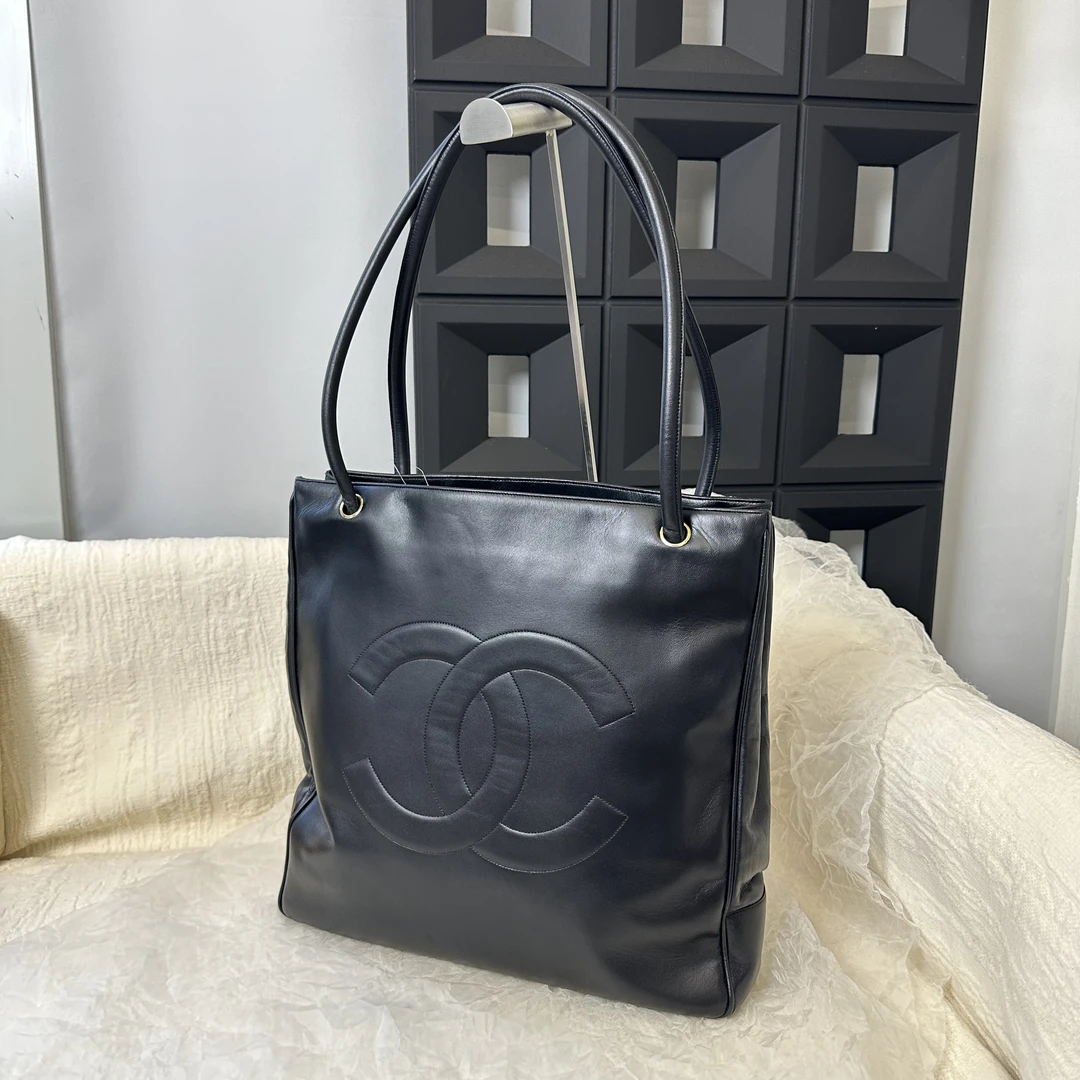 95新 Chanel/香奈儿 黑色双C托特包