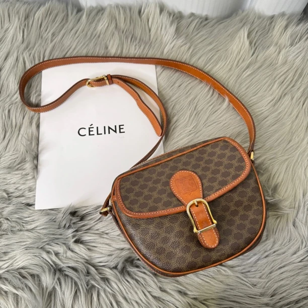 95新 Celine/思琳 全原老花苹果斜挎包