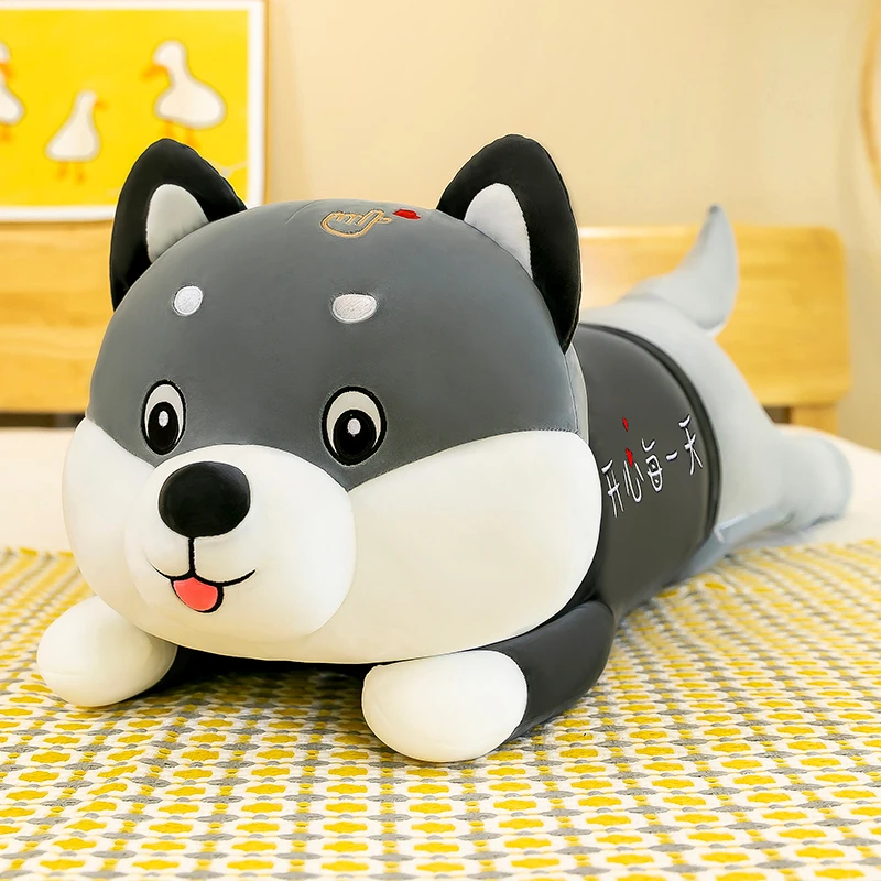 哈士奇毛绒玩具公仔狗柴犬布娃娃床上玩偶娃娃抱枕女生睡觉男生款