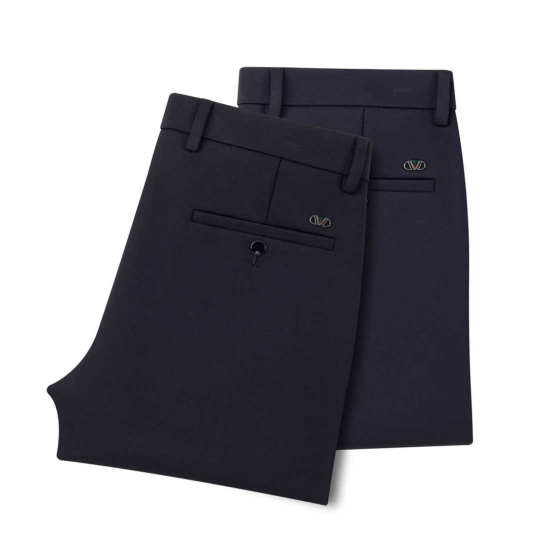 VUJ秋冬碎花男士修身休闲裤96502裤子男款修身秋冬保暖商务休闲裤