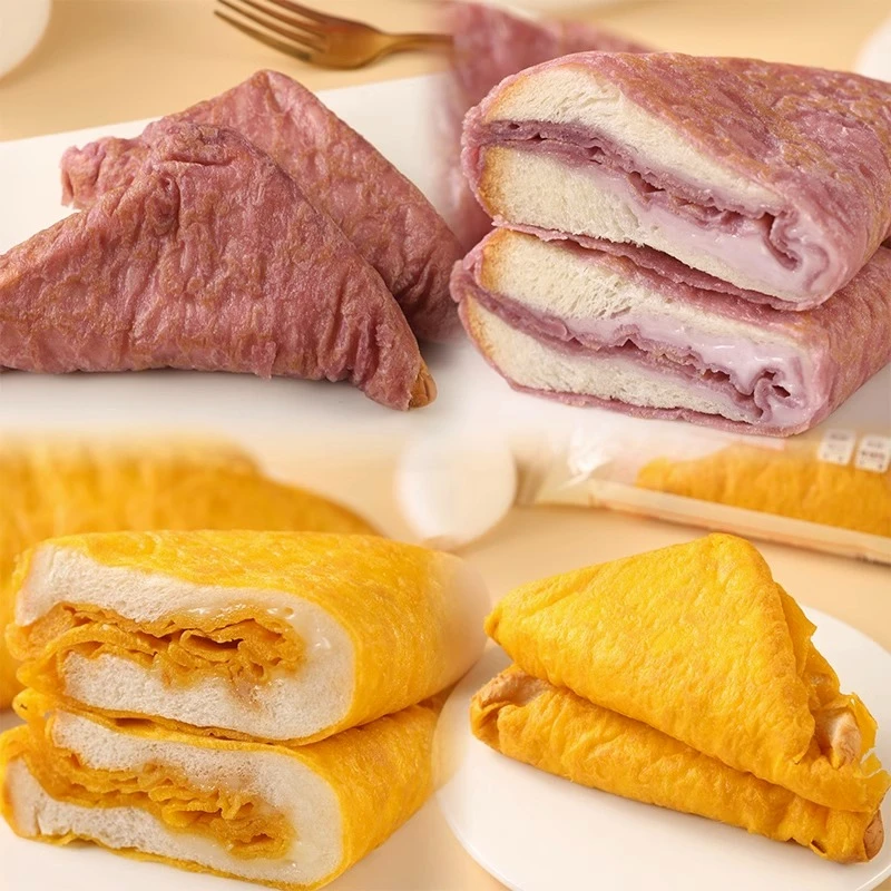 芋泥三明治蛋皮吐司面包肉松沙拉夹心蛋糕营养整箱早餐休闲零食品