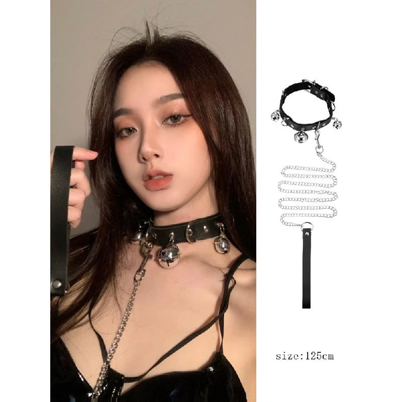 万圣节铃铛项圈女脖子颈链情趣颈圈链子颈环choker男项链锁骨链