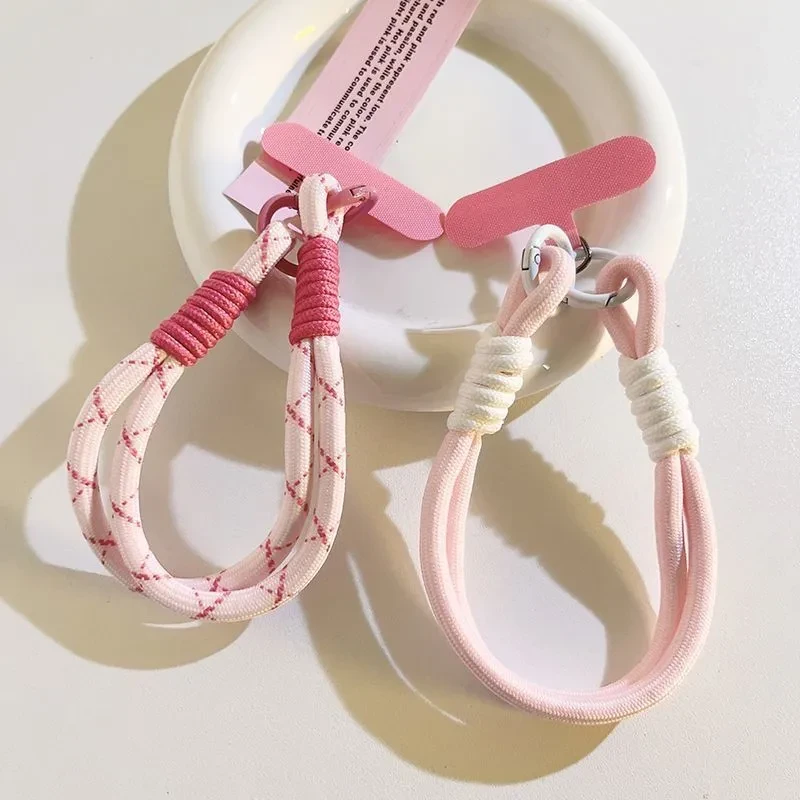 ins潮牌纯色编织手腕绳含夹片短款手环ccd相机手机挂绳钥匙扣挂件
