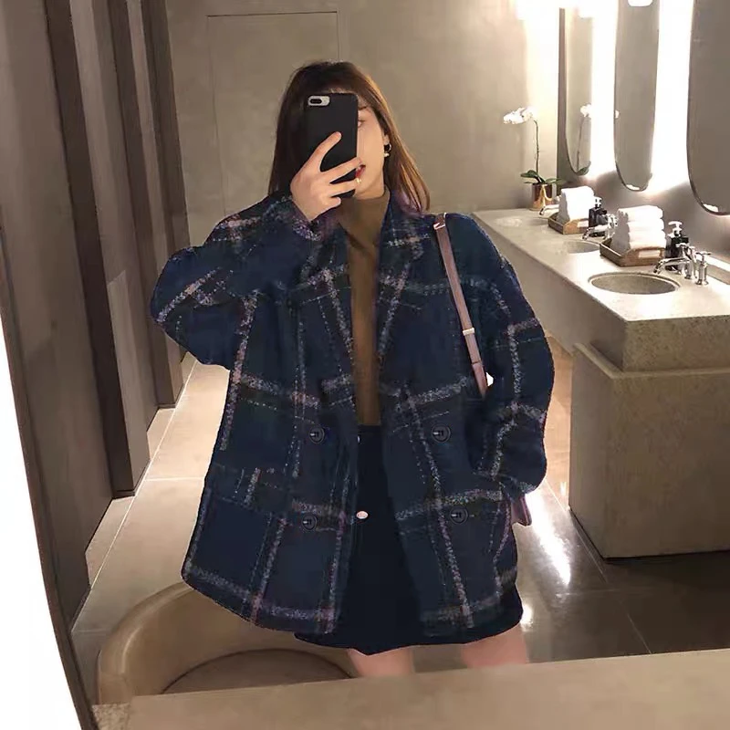 断码捡漏~~杏仁摩卡 / 气质大格格纹粗呢大衣7090溯源好物