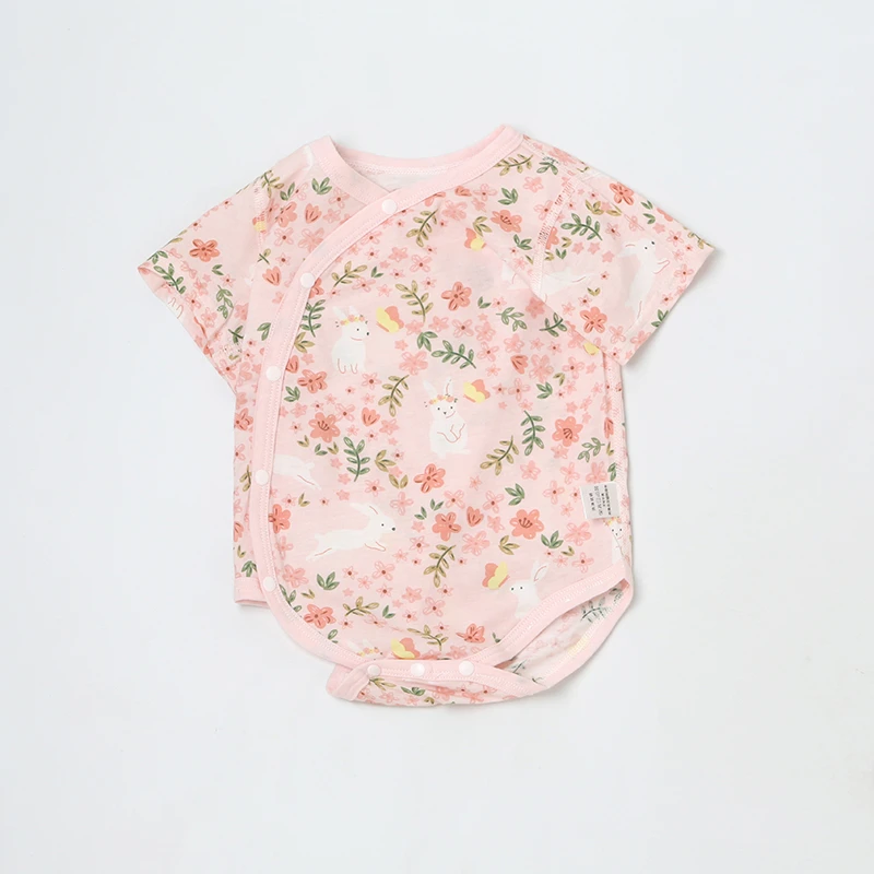 小猪家宝宝夏季薄款包屁衣纯棉印花婴儿