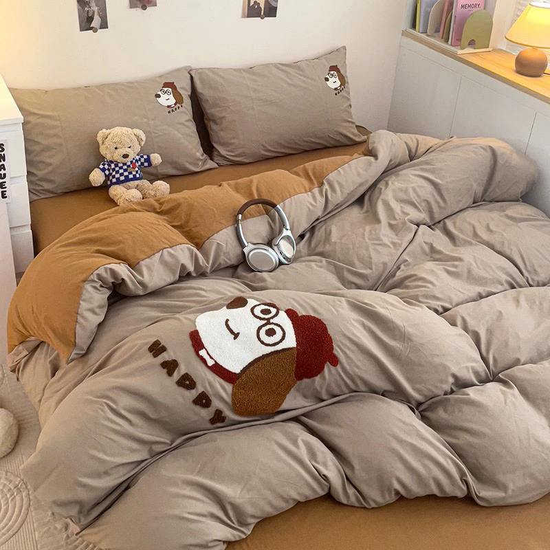 可爱卡通超软水洗棉毛巾绣三件套四件套柔软舒适