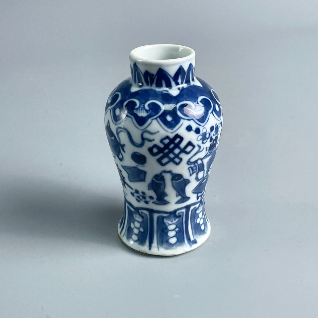 瓷器/古董清光绪青花博古纹瓶-M2XLF008026/收藏/文物/绣花张