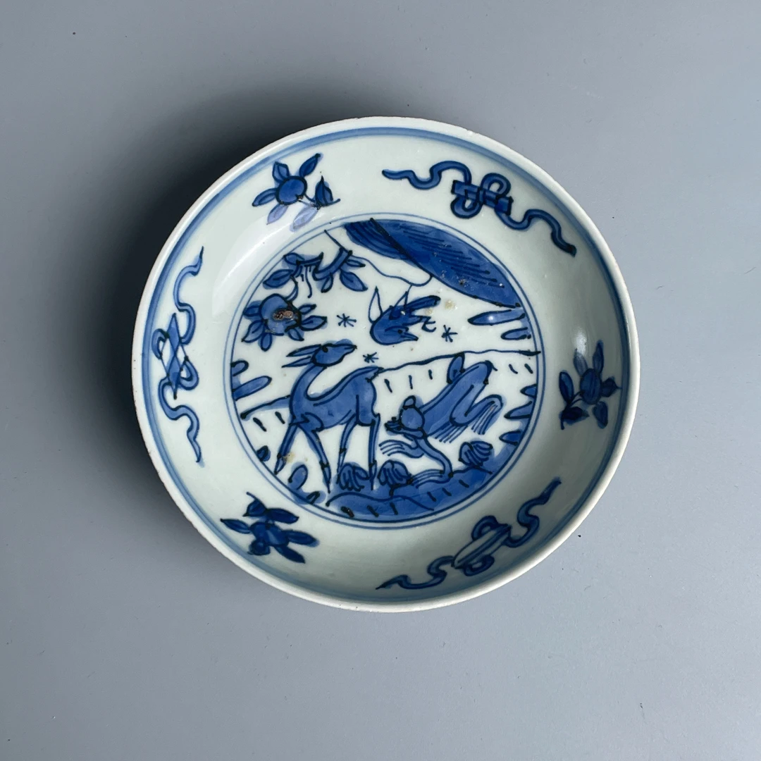 瓷器/古董明万历青花一路封侯盘-M2XKU005016/收藏/文物/绣花张