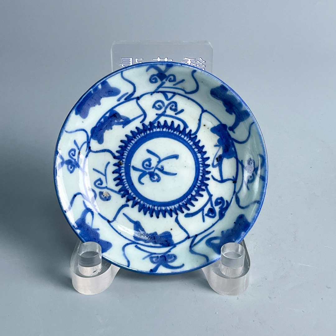 瓷器/古董 清雍正青花花卉纹小碟6-M2XJW000D76/收藏/文物/绣花张