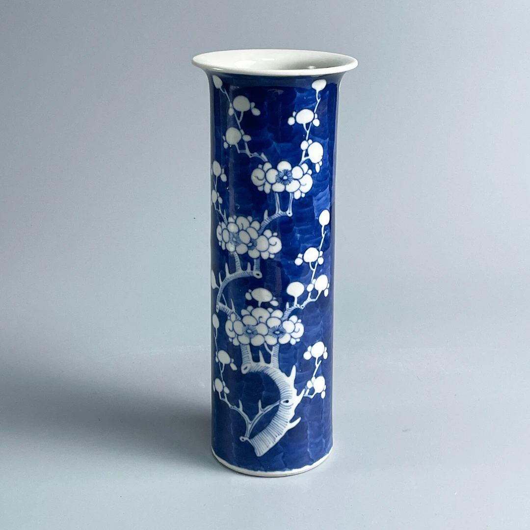 瓷器/古董民国冰梅青花冒桶-M2XK5001628古玩/收藏/文物/绣花张