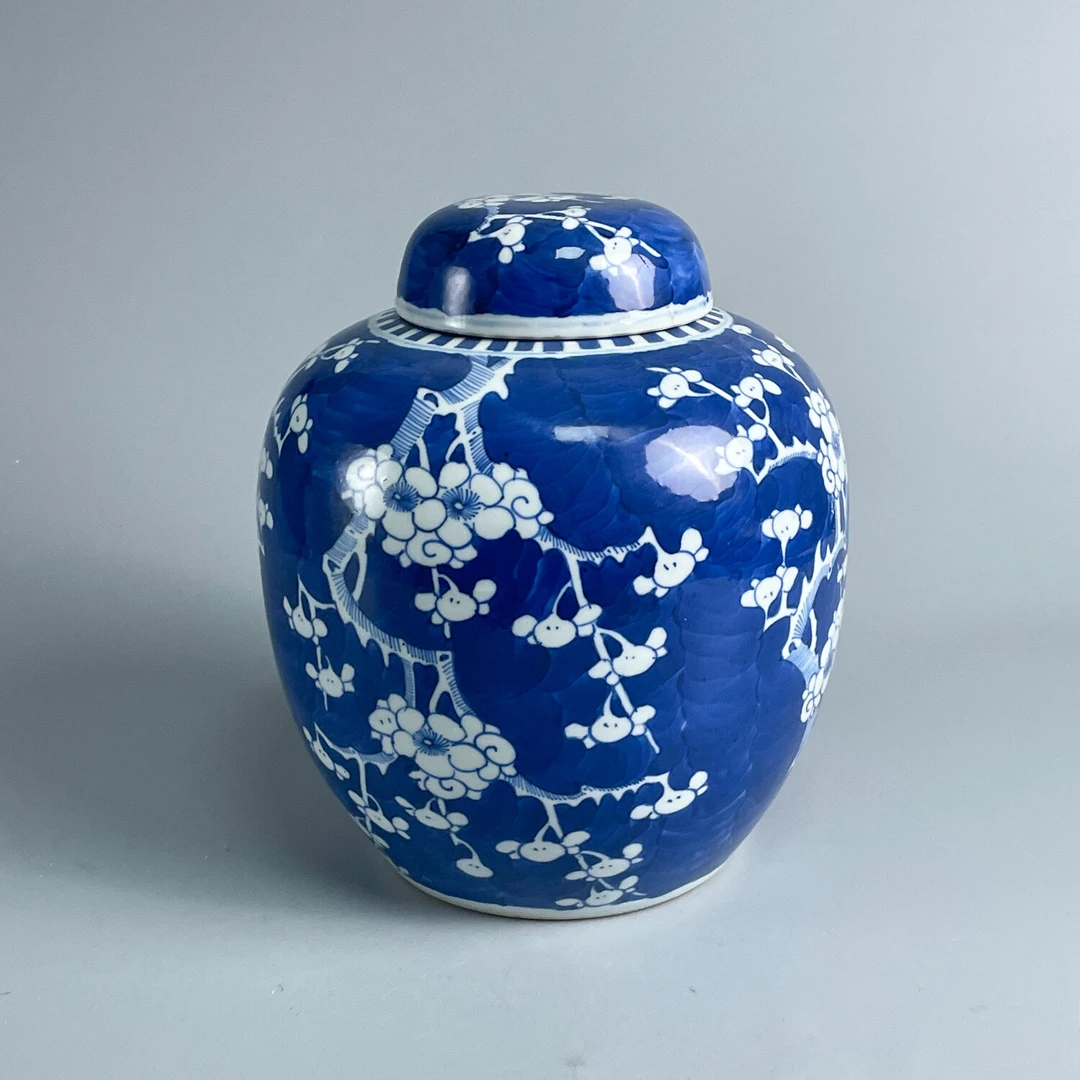 瓷器/古董清光绪冰梅纹盖罐-M2XLF000819古玩/收藏/文物/绣花张