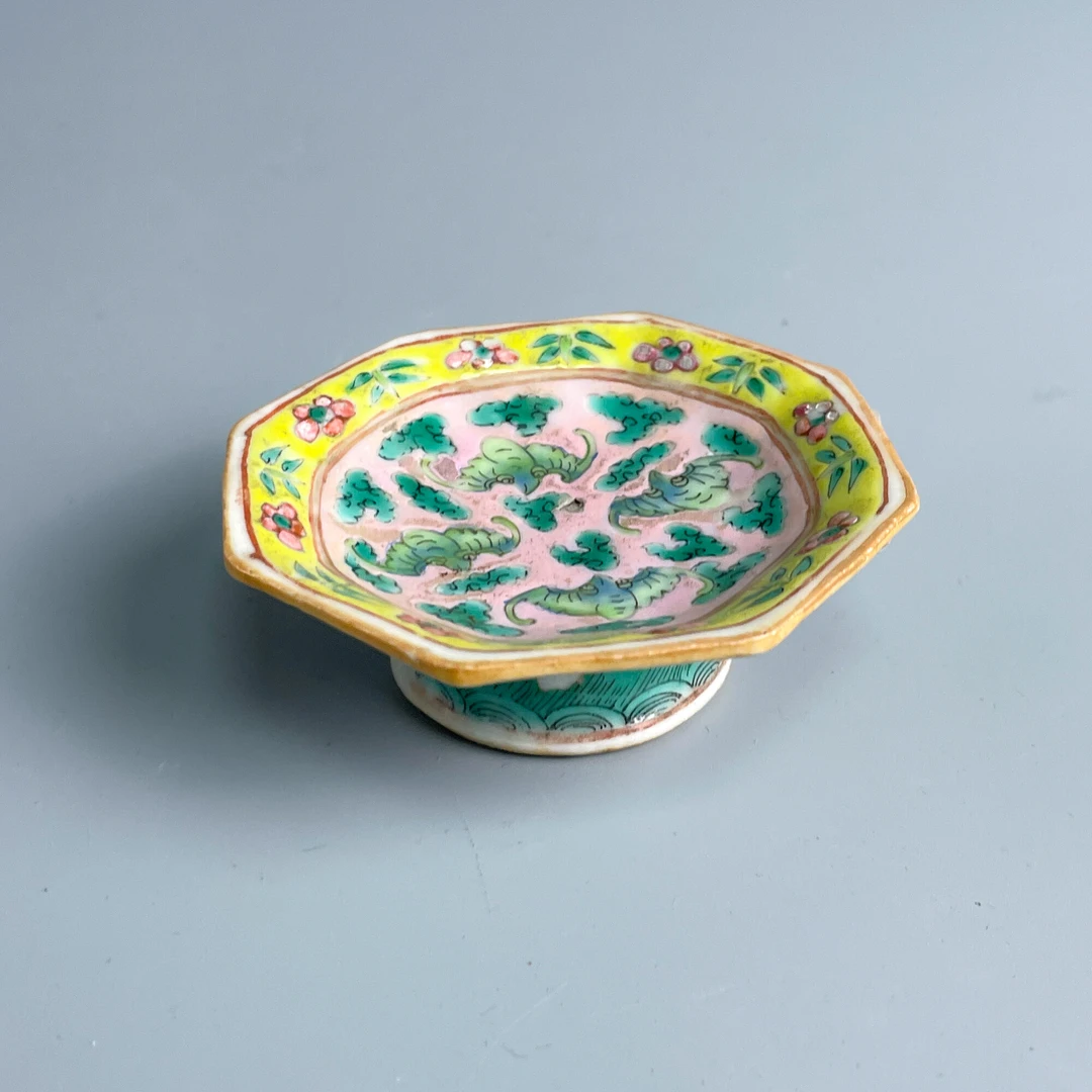 瓷器/古董晚清福寿云纹八方供盘-M2XKU006C86/收藏/文物/绣花张