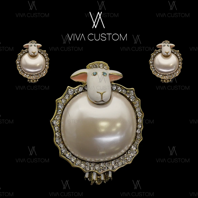 质感高级奶白色小绵羊套装