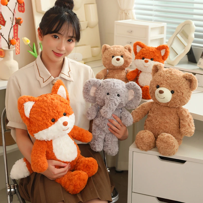 跑跑系列小熊公仔小象玩偶小狐狸玩具娃娃生日礼物
