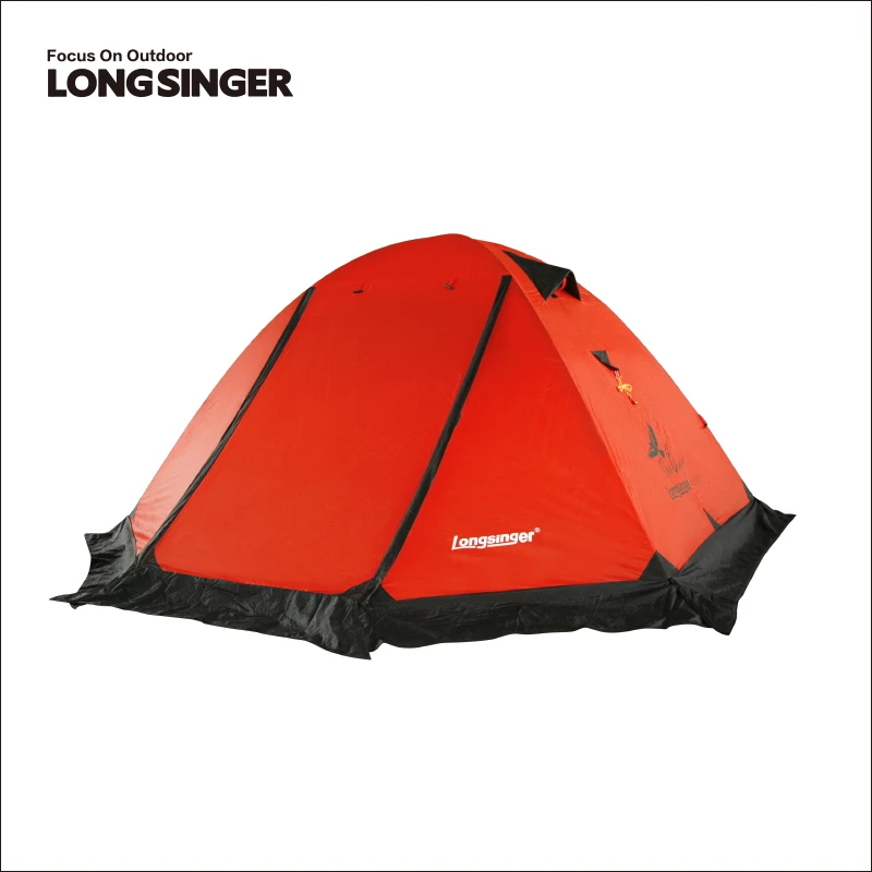 longsinger天山之鹰涂硅超轻双人双层铝杆户外野营雪山冬季帐篷