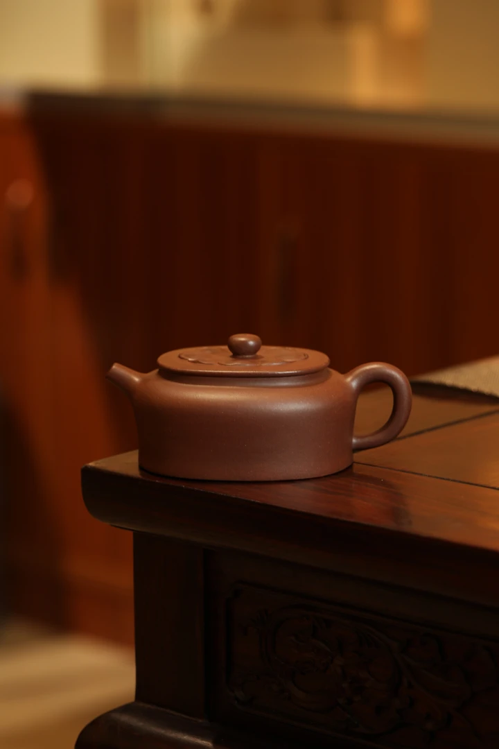 弥砂堂签约陶手仲从飞《腰圆莲子》红线价，底槽清220cc紫砂全手工