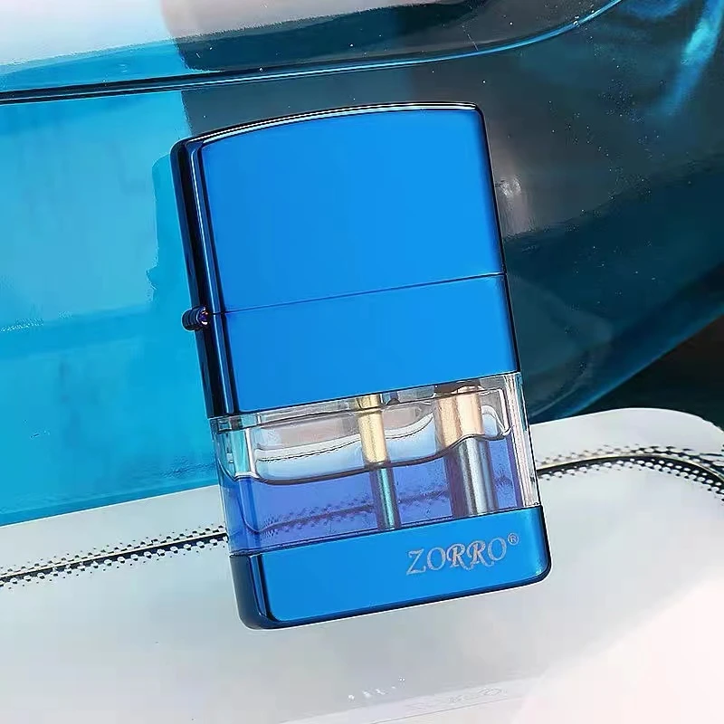 ZORRO佐罗690新款复古潮流煤油打火机男士翻盖式砂轮防风可视创意