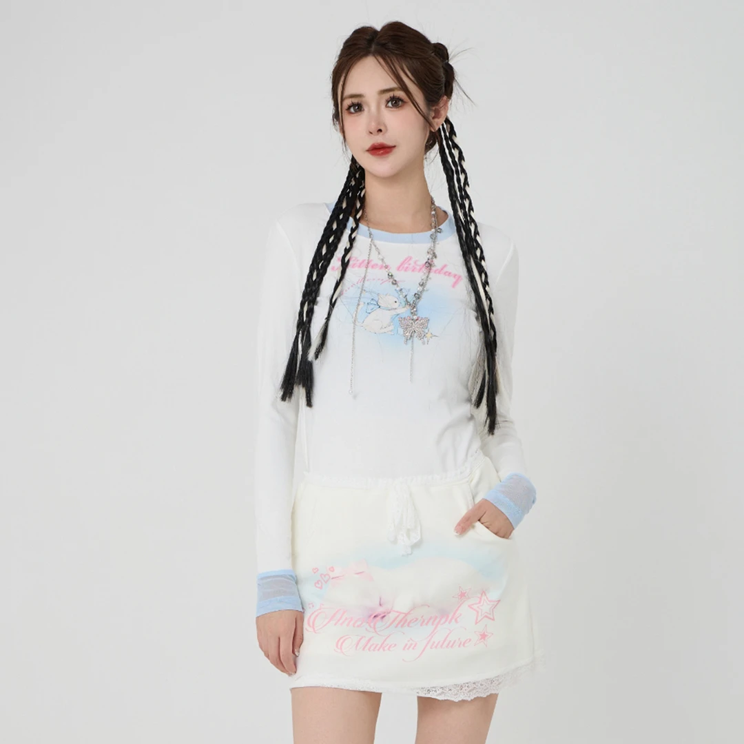 ANPK纯欲风修身长袖T恤AD121Q9048