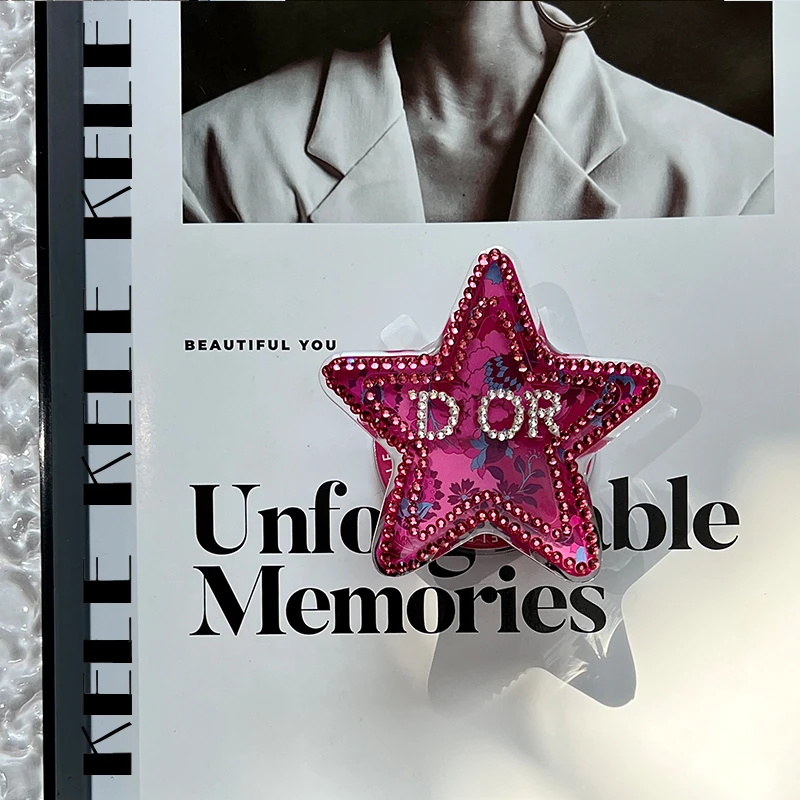 【磁吸支架-CD玫蓝幸运星】手工点钻-苹果通用磁吸支架-煲剧通用