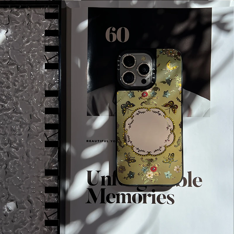 【高定点钻-宫里的世界】苹果12 13 14 15promax手工点钻手机壳