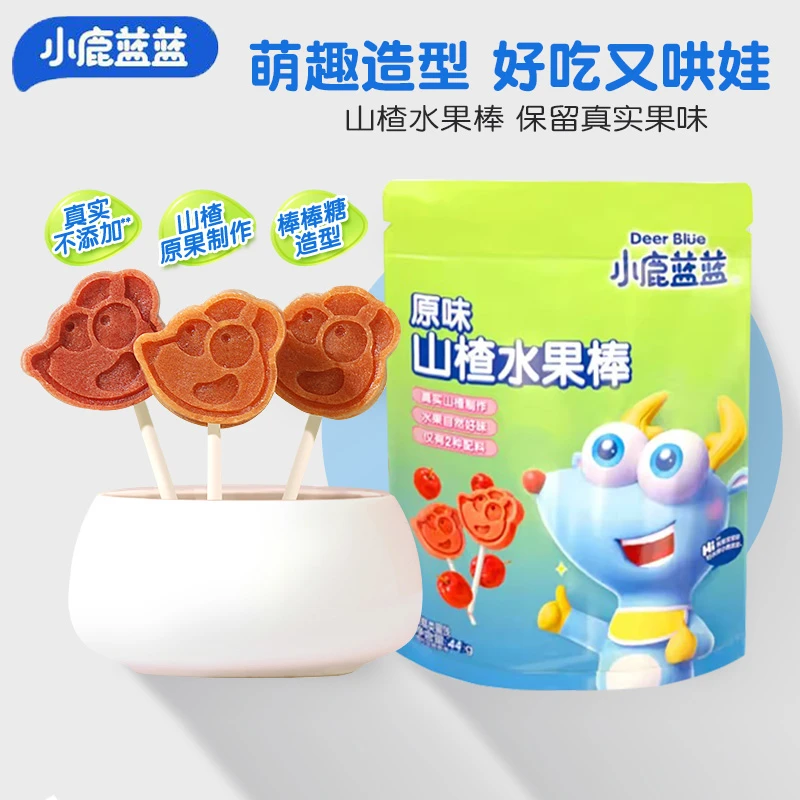小鹿蓝蓝山楂水果棒儿童零食宝宝果肉条山楂糕软糯酸甜开胃健康