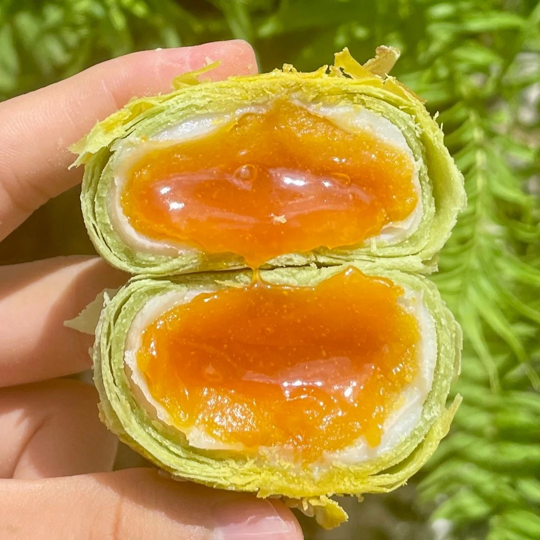 玛瑞哒雪梅娘抹茶流心酥蛋黄酥一口爆浆糕点夹心下午茶一盒12枚