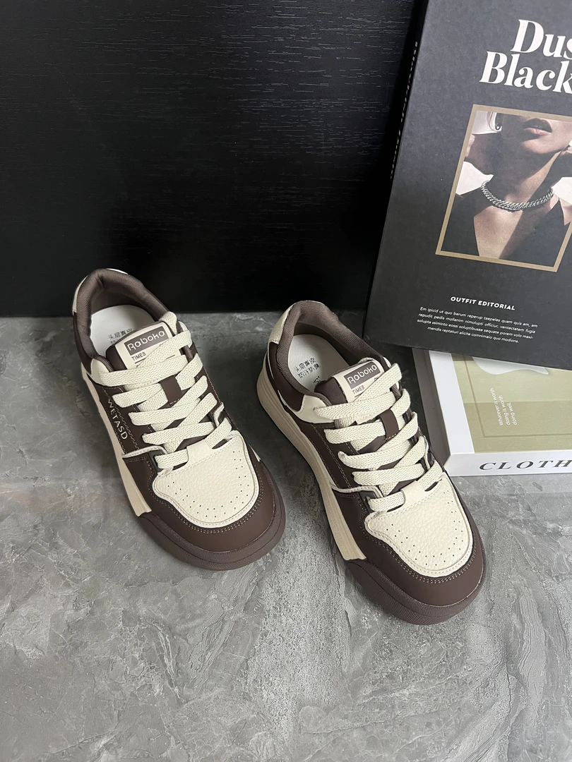 8313—0360762米棕 百搭潮流春季潮运动休闲鞋板休闲鞋时尚2楼大厅