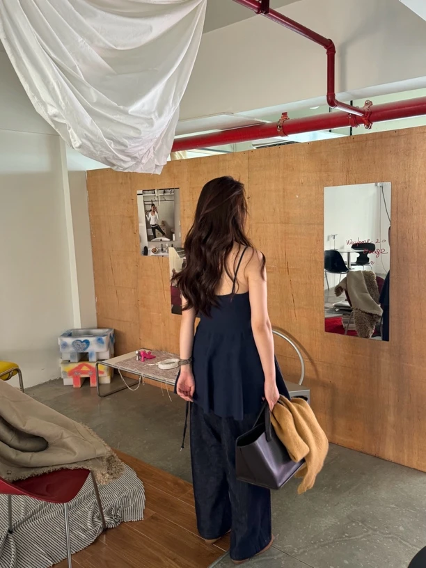 SHILALA韩系穿搭 小香风裙摆细吊带针织吊带气质内搭显瘦上衣女