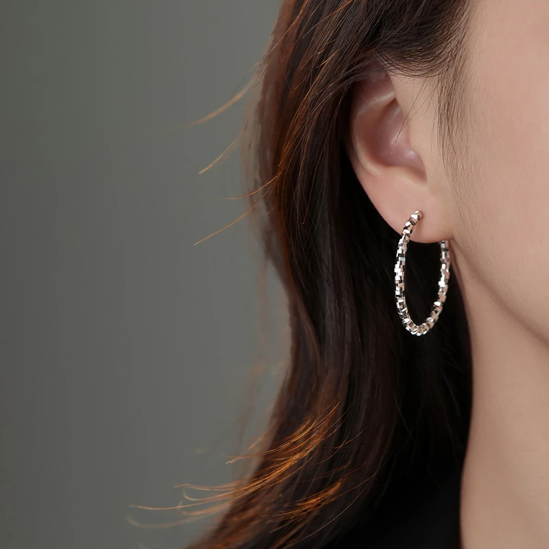 合金耳饰 999银碎银子耳环轻奢新款2025爆款耳钉女小众高级感耳饰