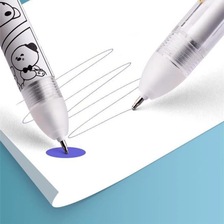 好励按动可擦中性笔0.5m晶蓝色摩易擦热可擦学生魔力擦中性笔芯