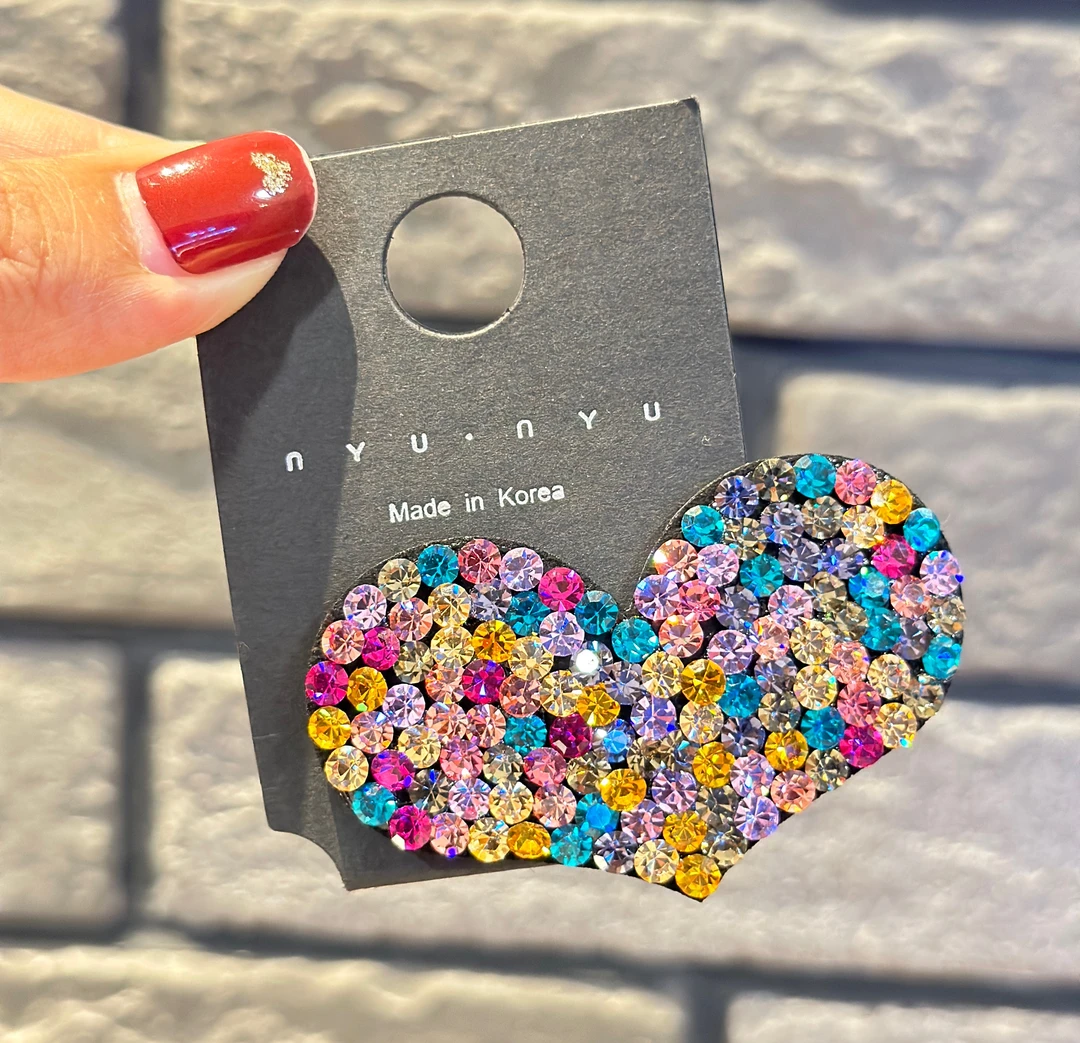 韩版施家钻BB夹网红款碎发夹时尚边夹轻奢碎发夹可爱爱心发夹023