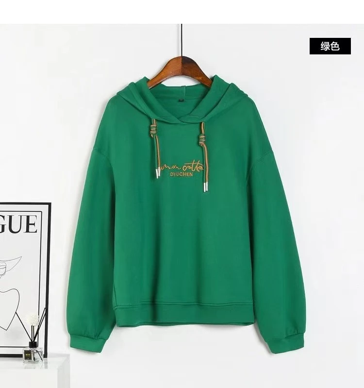 【SY090】初秋时尚卫衣女连帽洋气减龄外套2024春秋季新款宽松显瘦