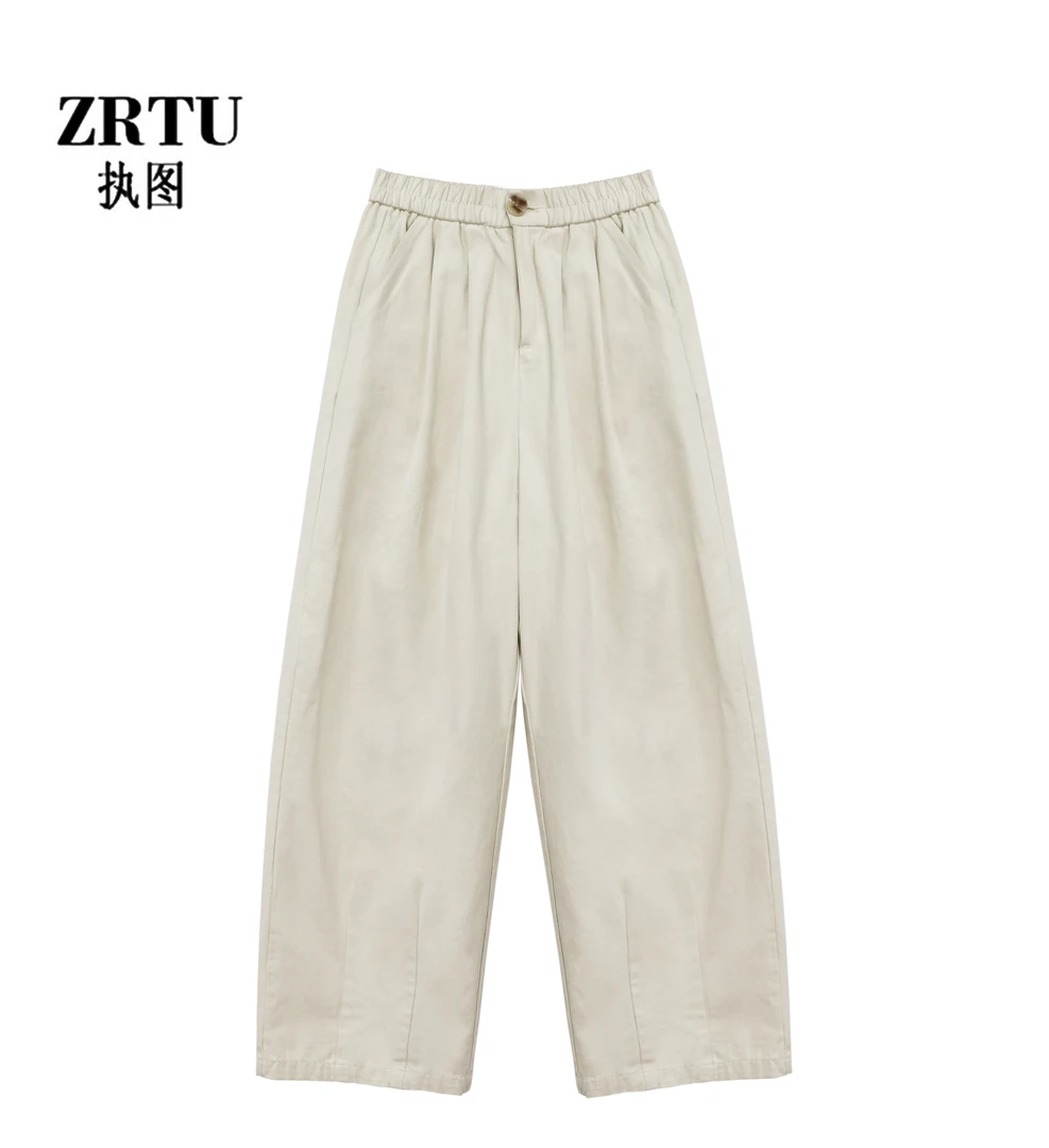 【自播】ZRTU/执图新款休闲时尚松紧腰垂感直筒裤百搭休闲裤