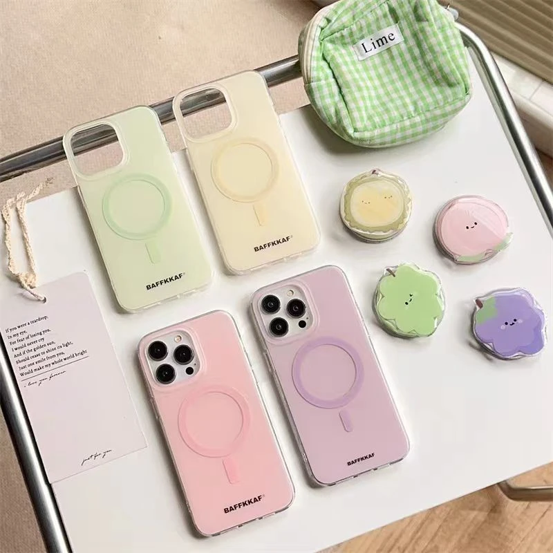 ins夏日小清新水果色手机壳适用iphone15手机壳情侣苹果13pro