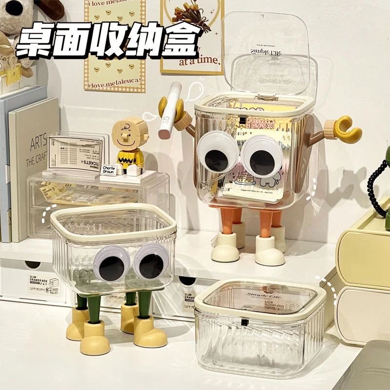 卡通可爱桌面发饰头饰收纳盒女孩皮筋发卡发夹头饰化妆品收纳盒子