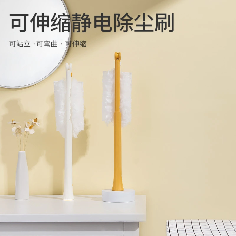 静电除尘掸家用清洁擦灰扫灰一次性纤维刷头防尘吸附鸡毛掸子