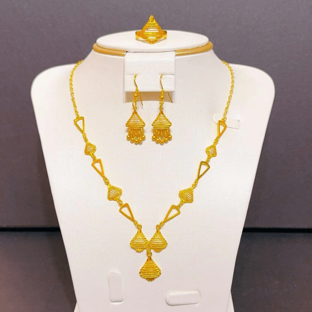 铜合金吊坠 铜合金 新款镂空云朵项链耳环戒指 轻奢nipal百搭精美