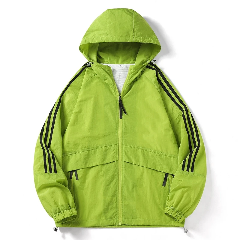 上衣情侣春秋夹克百搭连帽户外情侣薄款宽松男女同款防晒夹克外套