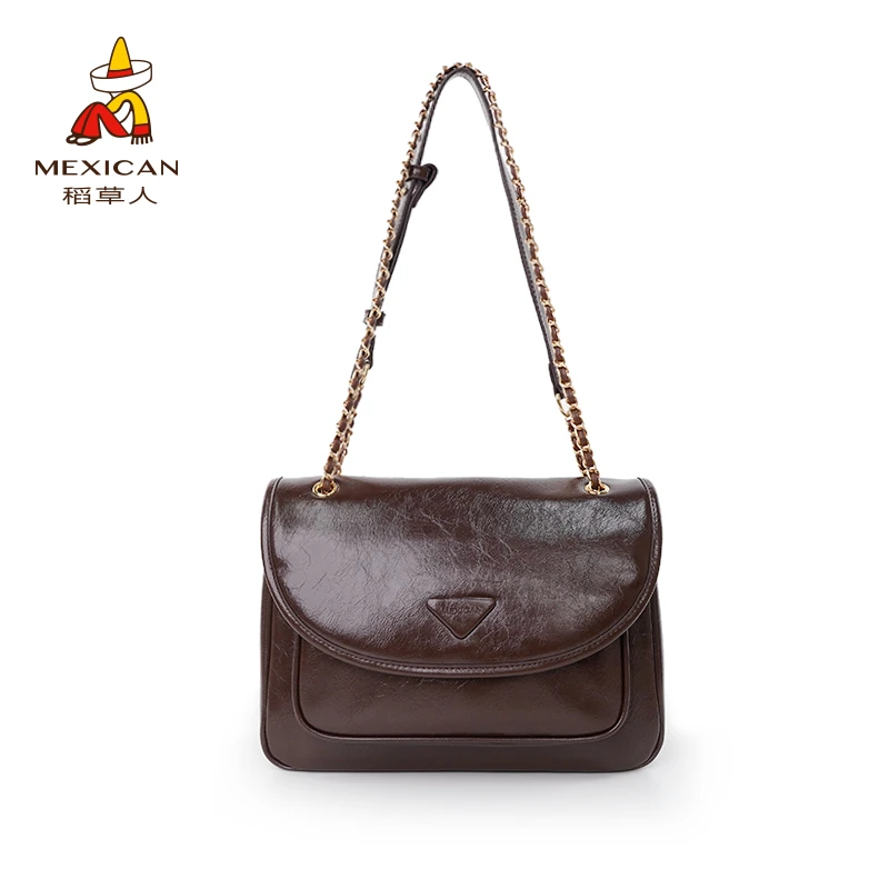 Mexican/稻草人2024新款复古时尚百搭单肩包包女式精致斜挎包
