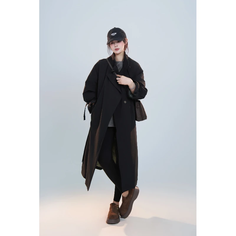 宿慕SUMU 女款鹅绒风衣 12-8 冬季女款时尚休闲鹅绒服A1607R