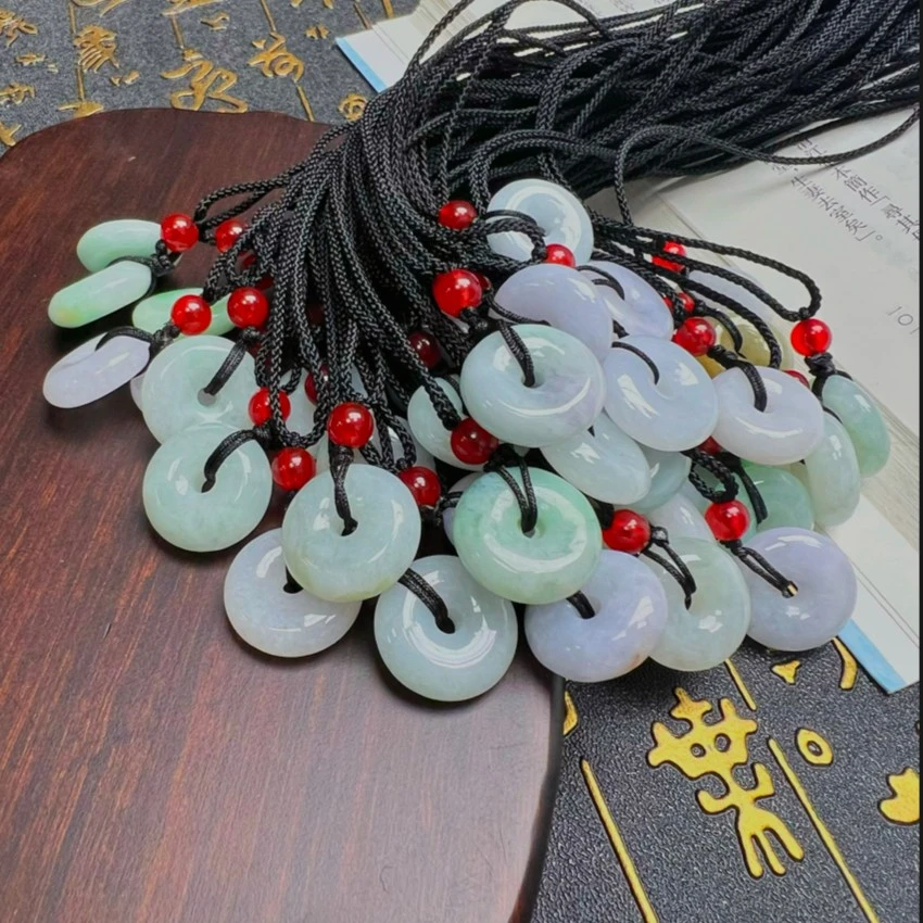 [2.8元包邮]天然翡翠A货平安扣吊坠 多样性发其1简约百搭情侣时尚