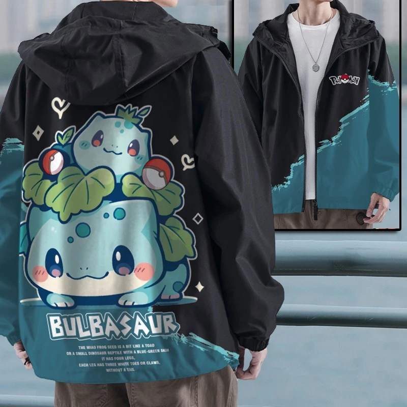 动漫联名夹克男二次元周边休闲卡通连帽衫青少年学生大码休闲外套