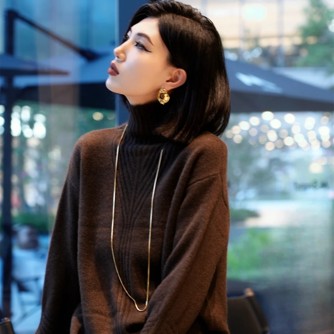 POPULARYW【燕北归鸿】Z·上品屋 牦牛绒高领雅丹风针织毛衣