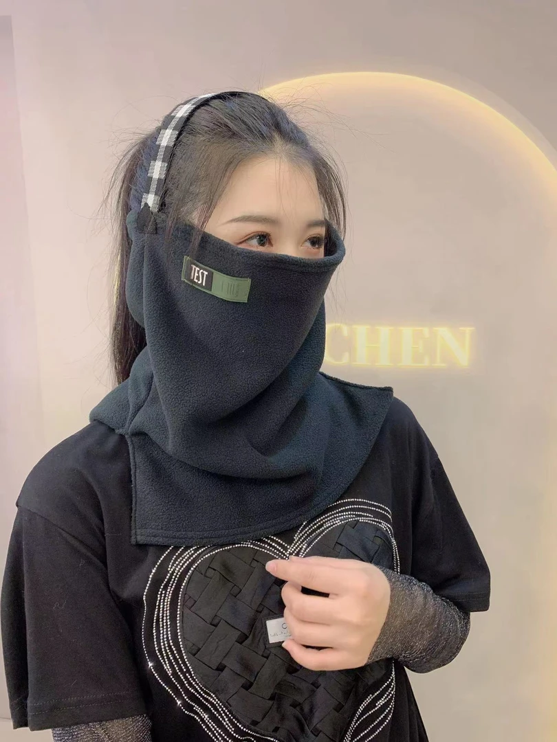 防风/尘保暖面罩女士时尚户外骑行护脸防寒透气黑色男士时尚户外