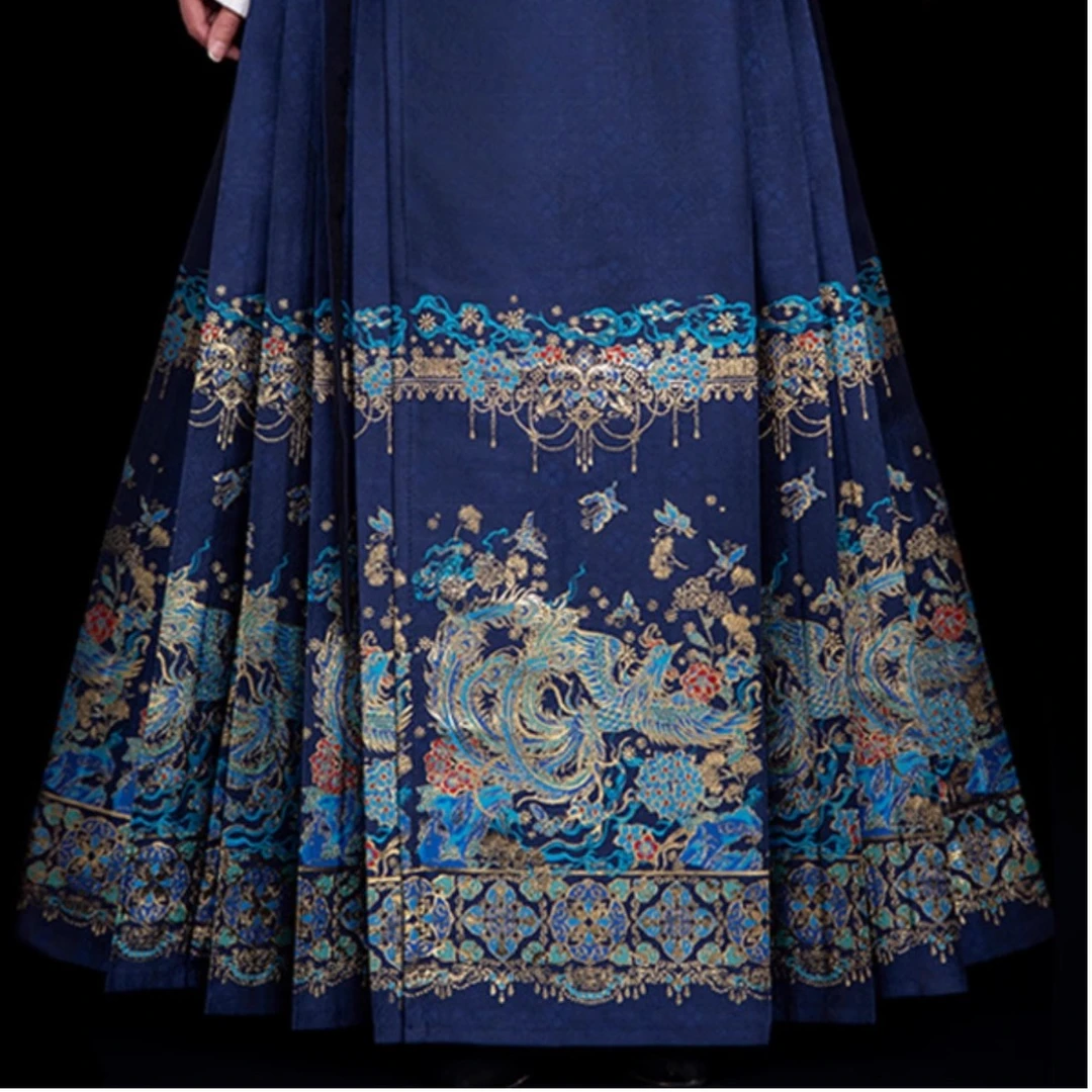 云若兮【凤鸣】织金妆花点翠重工原创马面裙明制汉服女春夏日常大码