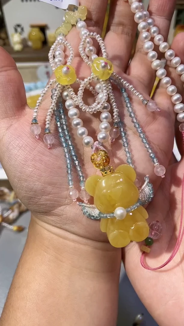 【闪购商品】蜜蜡项链未镶嵌蜜蜡小熊项链