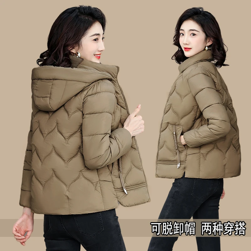 8819女短款2024秋冬季新款修身小个子棉衣冬装保暖夹棉棉袄外套