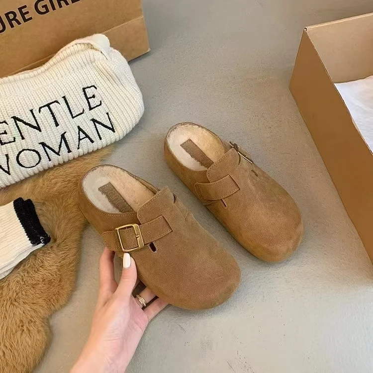 251A6591 网红博肯拖鞋毛毛 拖鞋