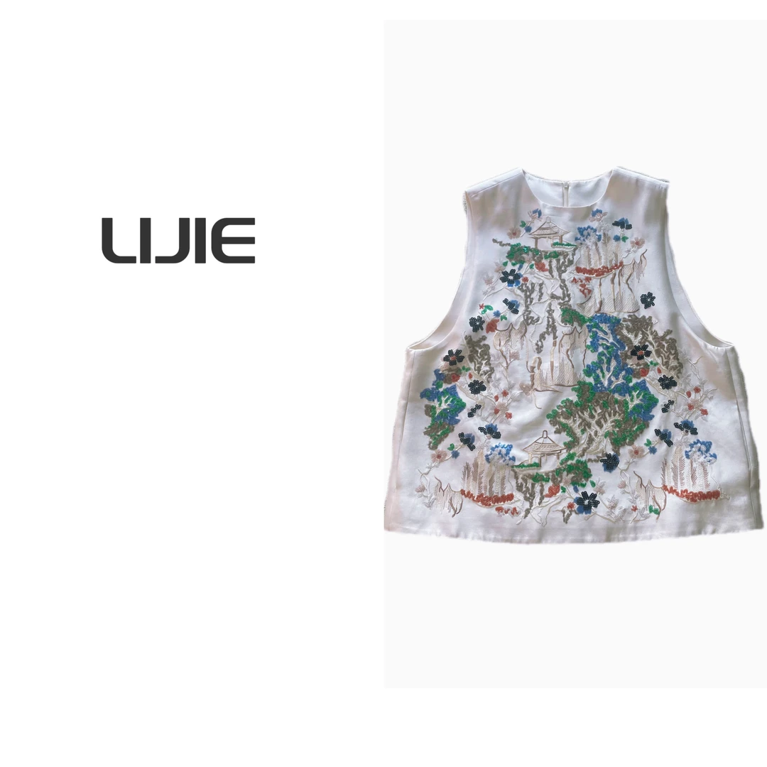 【深圳丽姐】重工丝毛刺绣马夹